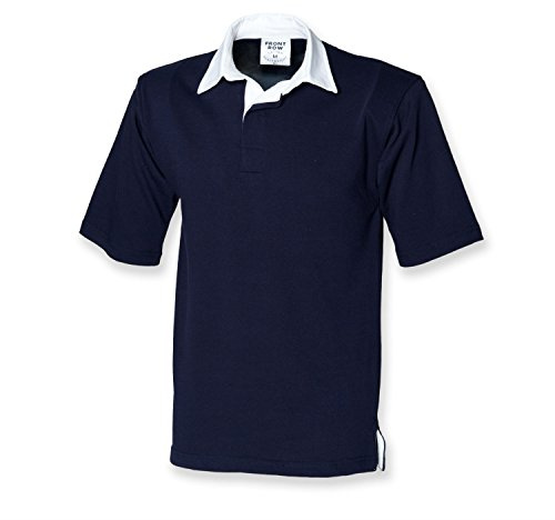 Front Row Rugby-Shirt für Herren, kurze ärmel Gr. Medium, navy