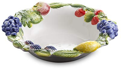 Bassano italienische Keramik runde mediterranes Obstschale 31x31