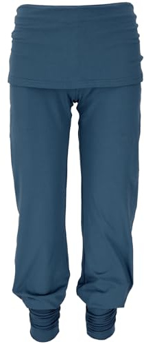 Yoga-Hose mit Minirock in Bio-Qualität, Damen, stretch, dattelbraun | Baumwolle, elastischer Schnitt, femininer Look, ideal für Yoga und Freizeit, angenehmes Tragegefühl