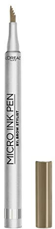 L'Oreal Paris Micro Ink Pen by Brow Stylist, Longwear Brow Tint, Hair-Like Effect, Up to 48HR Wear, Precision Comb Tip, Blonde, 0.033 fl; oz.