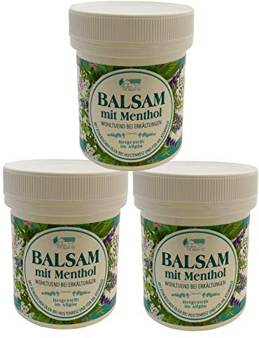 Iloda® 12x Balsam mit Menthol 125ml mit ätherischen Ölen, Erkältungsbalsam, Erkältungssalbe, Hustenbalsam, Wohltuend bei Erkältungen, Hergestellt im Allgäu