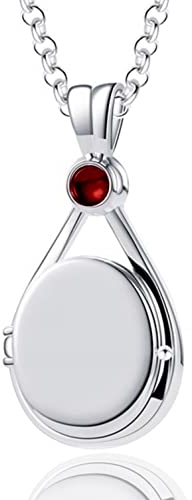 VICKWOOD H2O Plötzlich Meerjungfrau mit Platin Beschichtet 5A Zirkonia h2o Medaillon Personalisiertes Amulett für Bilder Geschenk für Frauen zum Geburtstag