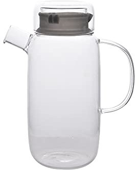 caihuashopping Fruchtsaft Krug 50,7 oz Hohe Borosilikatglaskrugkrug mit Deckel Hochtemperaturresistent kalt Wasserkanne Juce Pot Teekanne Geschenk für Freunde Neues Zuhause Wasserkrug