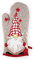 Excelsa Gnomo Guanto da Forno, Cotone, Decoro Natalizio, Cm. 32,5 x 16,5