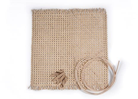 rattan-petrak Geflechtstuhl-Reparatur-Set (auch Thonet) für 2 Stühle inkl. Wiener Geflecht, Splintpeddig und Holzkeilen