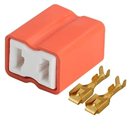 LIANGMEI Qingqing Store 1/5/10/20 Set 2 Pin 6,3 mm H7-2A. Automobil-Keramik-Stecker gerade H7-automatische Lampenhalter Keramik-Scheinwerfer-Birne for Audi VW (Color : 2p Female, Package : 20 Sets)