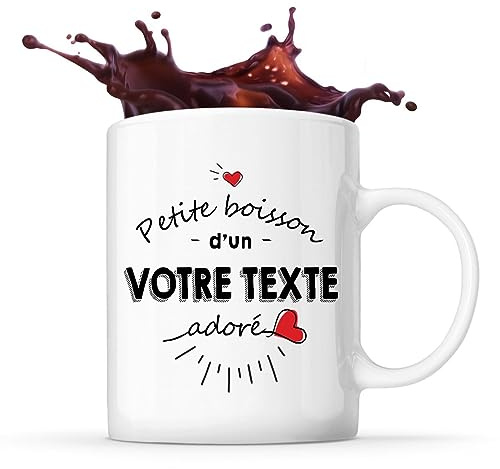 Planetee Tasse personnalisable Petite boisson Homme Adoré : Mug Café ou Thé Drôle et Original | Idée Cadeau Personnalisée