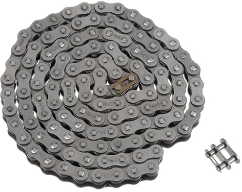 uxcell 08B Metric Standard Roller Chain, 5 Feet Carbon Steel Chains 1/2 Industrial Roller Chain Drive Chain for Motorcycle Bicycle Industrial Machinery -120 Links