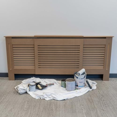 Airwave Radiator Cover Horizontal Style Unpainted MDF Radiator Heating Cover (Adjustable)