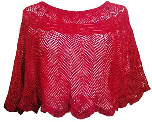 CuLtP Coprispalle da Donna Scialle Pullover Corto Estivo Cardigan Trasparente in Seta Ghiacciata all'Uncinetto Bolero da Sposa Coprispalle Giacche da Sera Vintage Coprispalle Mantella
