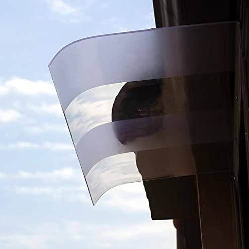 Unsichtbares Vordach für die Haustür, Außenmarkise, Veranda-Markisenschutz, Fenster-Regenschutz, UV-Regen-/Schneeschutz, solide Polycarbonat-Abdeckung, Balkondach-Überdachung (50 x 260 cm)