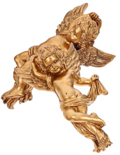 Alipis 2stücke Teiliges Retro Baumharz Engel Wanddekoration Detailreiche Handgefertigte Skulpturen Natürliche Wandkunst Für Wohn Esszimmer Perfektes Dekoratives Wandornament