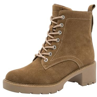 TAMARIS dam komfort spets boot heel stövletter, cappuccino, 42 EU, Cappuccino, 42 EU