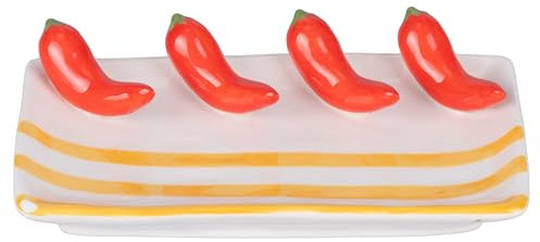 Villa d'Este Home Tivoli 2013 Piattino decorativo in ceramica15x8,5 cm, design peperoncino, Fruit Life