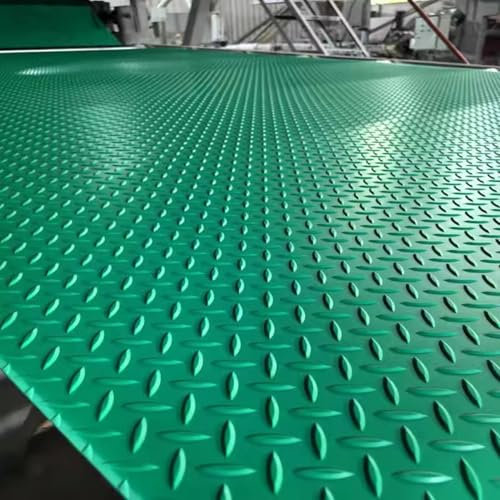 Blazea Pavimento Garage Tappetini da Garage per Auto, Furgoni e Camion, Tappetini da Pavimento per Cantina, 60, 90, 120 e 150 Cm, Tappetini in Gomma Antiscivolo e Impermeabili(Green,61x61cm (2x2ft))