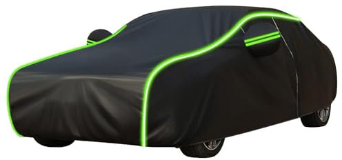 Autoabdeckung für VW Polo 4 (9N3) 2005-2009,Wasserdicht Atmungsaktiv Staubdicht Regen Kratzer Outdoor Vollgarage Autoplane,A-GB