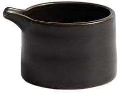 Gravy Boat Modern Black and White Minimalist Ceramic Seasoning Bowl for Western Steak Sauce, Perfect for Dining Sauce Cup(Matte Black)