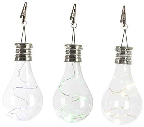Lurrose 4pcs Solar Light Bulb Chandelier for Outdoor Hanging Lights Elegant Solar Powered Hanging Bulbs for Garden and Patio Decor