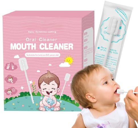 Liakyunf Baby Gaze Zungenreiniger, Weicher Reinigungsstab - Tragbarer Zungengaze-Zahnfleischreiniger, Flexible Zahnbürste Zungenreiniger für Babys Zunge, Mund und Zahnpflege