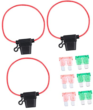 PRETYZOOM 3piezas Portafusibles Línea para Coche Duradero con Capacidad Kit De Portafusibles para Coche con Soporte De Fusibles Línea para Instalación Vehículo