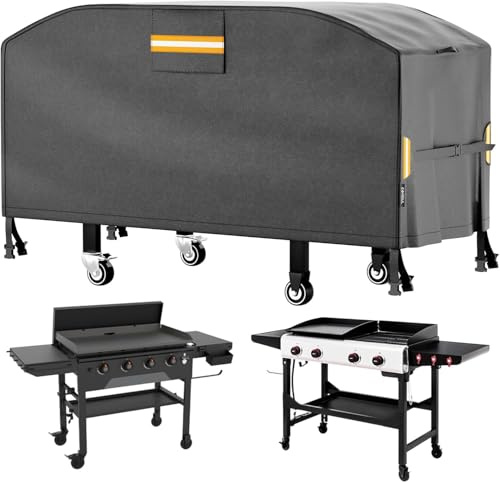 EVRBUL Outdoor Flat Top Gas Grill Cover Waterproof Heavy Duty 420D Griddle Cover Barbecue Cover with Air Vent Windproof Buckle 67L x 27W x 30H Compatible with Blackstone 36 Griddle Cooking Station