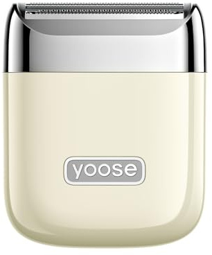 yoose Lady Shaver, IPX7 Alloy Body Electric Razors for Women (USB-C, 3.6mm Guide Comb, Multi Shaving Modes), Portable Size, Porcelain White