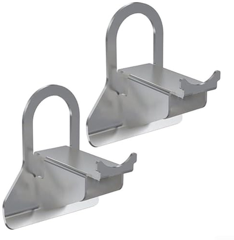 Lot de 2 supports de tuyau de piscine en acier inoxydable, conçus pour piscines Intex, compatibles avec tuyau de 26 à 38 mm de diamètre et fonctionnels
