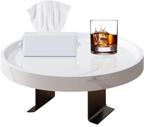 Ancsttu Bandeja para Brazo De Sofá - Mesa Auxiliar para Sofá con Portavasos | Organizador Ajustable con Portavasos para Bebidas Y Almacenamiento En Salón Dormitorio Apartamento Hogar Mesita De Noche
