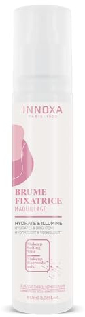 Brume Fixatrice Maquillage 100ml – Innoxa Paris 1920 | Hydrate Illumine et Prolonge la Tenue du Maquillage | Finition Fraîche et Légère – Made in France