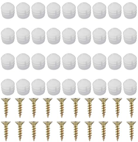 Lot de 80 chevilles à charnière en plastique avec vis M4 x 16 mm - Chevilles en plastique - Fer nickelé - Chevilles d'extension pour réparation de meubles d'armoire