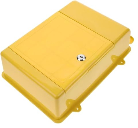 Boîte aux Lettres extérieure Boîte aux Lettres Murale Jaune verrouillable en Plastique et métal for la Maison ou Le Bureau