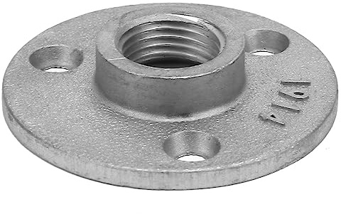 Dioche Base per Tubo Flangiato in Ghisa da 65 Mm DN15 - Ghisa/lega da 10 Pezzi - Flangia a Pavimento a 3 Fori per Installazioni Sicure (Lega di alluminio)