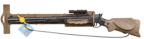 J.G.Schrödel Black Panther: Spielzeuggewehr für Cowboy- und Sheriff-Spiele sowie Cosplay, für 8-Schuss-Munition, 72 cm, grau/braun (602 8011)