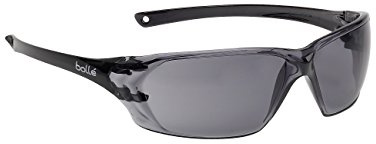 Bolle Safety 253-PR-40058 Prism Safety Eyewear with Shiny Black Rimless Frame and Smoke Anti-Scratch/Anti-Fog Lens, 180-Pair, Universal