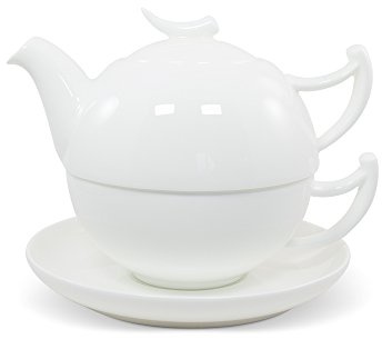 Tea for One Set weiß Epsilon Fine Bone China - TeaLogic