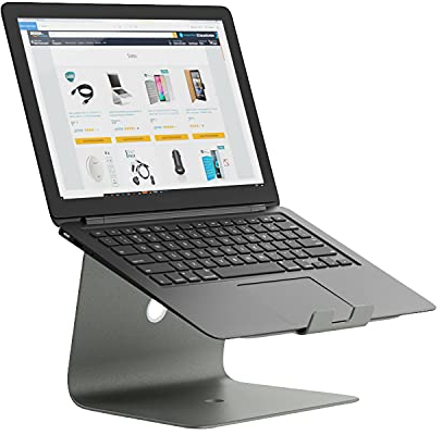 Slabo Notebookhalterung Laptopständer für MacBook | MacBook Air | MacBook Pro | Notebooks | Laptops Aluminium - Space Grey/GRAU