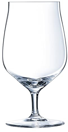Chef & Sommelier - Collection Séquence - 6 verres à pied bière de 37cl en Cristallin - Design Classique, Harmonieux et Élégants - Résistance Hors Norme - Transparence Absolue
