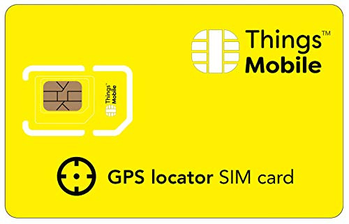 Scheda SIM per localizzatore GPS -Things Mobile - Copertura globale, rete multi-operatore GSM/2G/3G/4G LTE senza costi fissi, senza scadenza con tariffe competitive. 10 € di credito Incluso