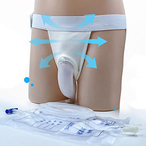 Bias&Belief Sac D'urine Réutilisable pour Homme 2000 ML Collecteur D'urine Urinoir avec Sacs D'urine Portable Anti-Fuite Système D'urinoir Respirant Men(Atrophy),