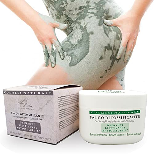 Fango 500gr Anticellulite Drenante Riducente Mix di Fitoestratti Favorisce il microcircolo cutaneo combatte l'effetto buccia d'arancia Azione depurativa utilizzabile anche in vasca da bagno