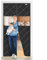 Magnet Wärmeschutzvorhang für Türen 85x200 cm, mit transparenten Fenstern. Schwarz