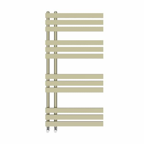 NRG Heated Towel Rail Radiator Ladder Rad 1200 x 600mm,Brushed Brass | Mild Steel, Central Heating, Bathroom Towel Warmer, Wall Mounted, Ladder Rail, Energy Saving, Fast Drying