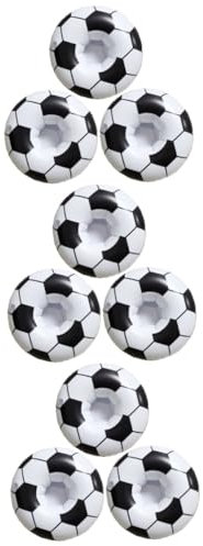 Abaodam 9stücke Inflatable Drink Holder Für Fußball-Party Aufblasbarer Getränkehalter Für Strand Pool Fußball Design Für Sportevents Und Gartenfeiern