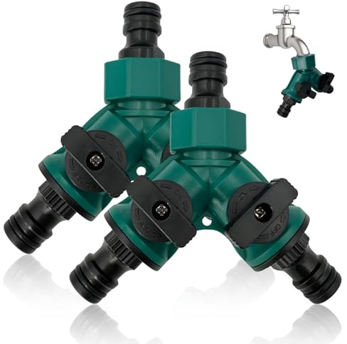 2 Stuck Y Verteiler Gartenschlauch 2 Wege Wasser Schlauchverteiler