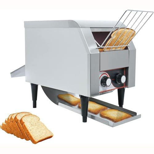 Tostadora transportadora comercial,Máquina de pan eléctrica de 150 rebanadas/H,Máquina de pan eléctrica de 1340W Tostadoras resistentes,Horno tostador automático,Para hotel restaurante cafetería