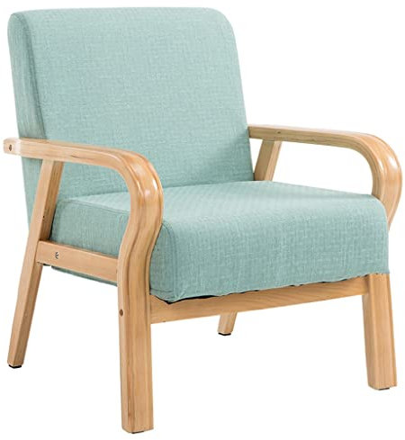 CAFIEDR Akzentstühle Modern, Stühle Wohnzimmer Bequem, Mid-Century Modern Akzentstühle Gepolstert mit Holzrahmen Armlehne Einzelsofa Sessel Clubsessel für Schlafzimmer Büro Einfa(Stil6)