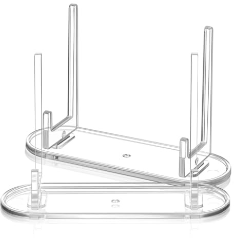 RORPOIR Acrylic Transparent Storage Rack 4X2.8X1.4 Inch Clear Display Stand for Small Items Jewelry Cosmetics Organizer Home Office Tabletop