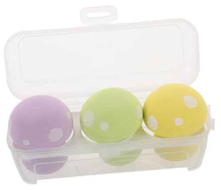 BAZEITFLOW Lot De 3 Éponges à Maquillage Champignon 5 Cm Pour Fond De Teint Et Poudre Usage Sec Et Humide, Mousse Douce Adaptée Peau, Coussin Coréen Multifonction Pour Maquillage Quotidien