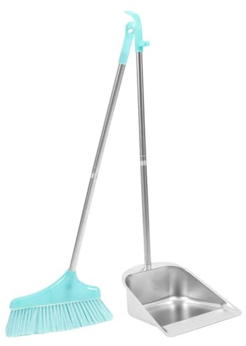 IWOWHERO 1 Juego Juego de recogedor y escoba equipo de limpieza de la casa escoba interior escobas polvo basurero escoba y recogedor pala de basura Essential de dormitorios universitarios