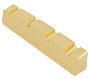 SG Store 1 STK 4-saitiger Bassgitarren-Sattel aus Messing 43 X 9 X 6 Mm Vorgeschlitzter Obersattel für Zubehör für Elektrische PB-Bassgitarren